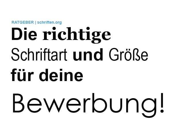 Die richtige Schriftart für deine Bewerbung